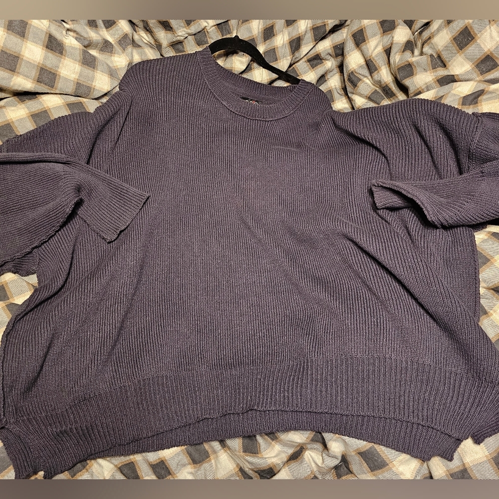 Oversized/slounchy Navy Sweater L NWOT